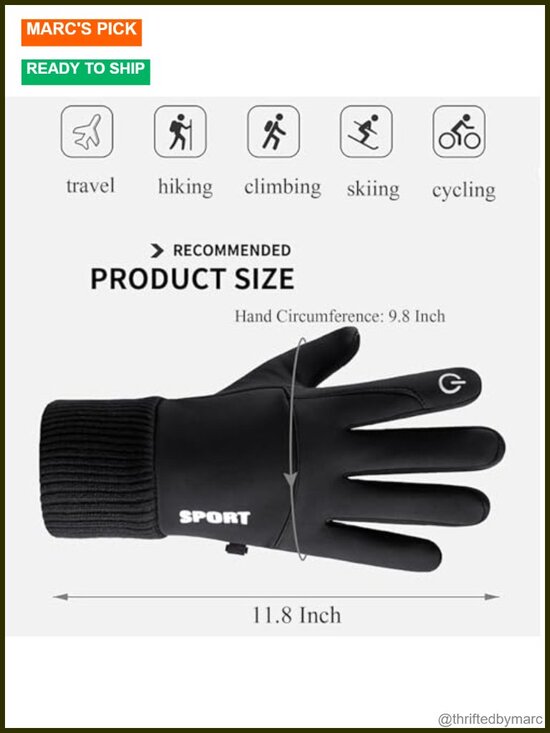 Warm Trapper Trooper Hat & Gloves Set with Touch Screen Fingers
